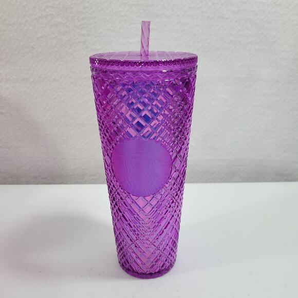 Starbucks 2023 Valentine Collection Purple Jeweled 24oz Cold Cup Tumbler 2825-4M - Picture 2 of 2